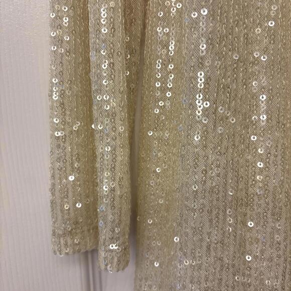 Altar'd State Ivory Open Duster Cardigan Size L. Holiday, Wedding, Party. - Picture 3 of 7